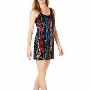 Calvin Klein Multicolor Sequin Shift Dress